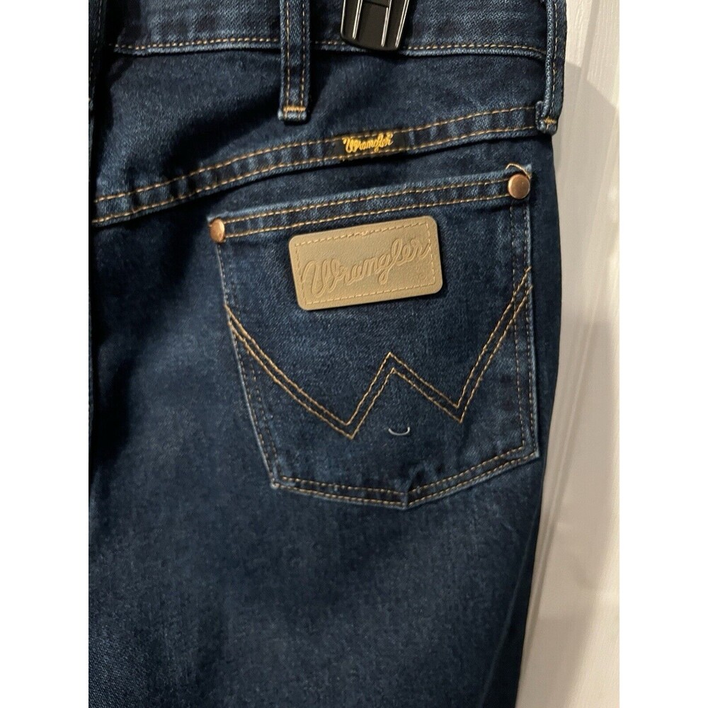 Wrangler Jeans Mens Sz 34x32 Regular Fit Denim Cowboy Cotton Blue western casual - Picture 4 of 10